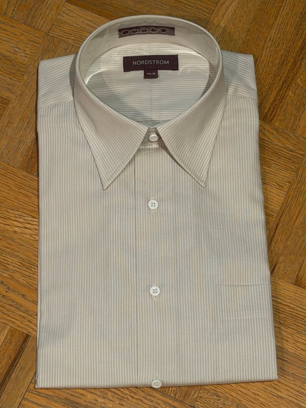 Nordstrom Men's Striped 100% Cotton Dress Shirt 16.5/35